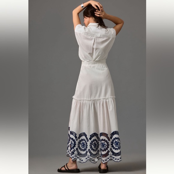 Anthropologie NWT LACE The Label Embroidered Midi Skirt size S. - Picture 3 of 7